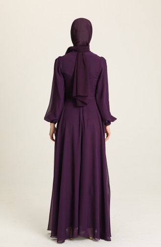 Lila Hijab-Abendkleider 5470-08