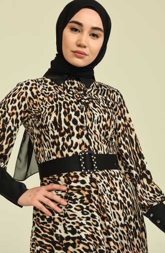 Brown Hijab Dress 61900-01