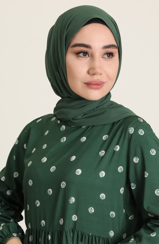 Green Hijab Dress 1767-01
