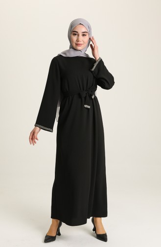 Robe Hijab Noir 3296-08