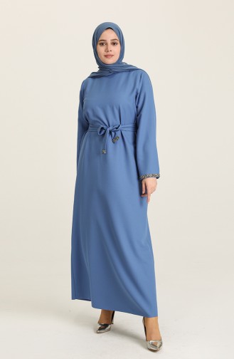 Baby Blue Hijab Dress 3296-11