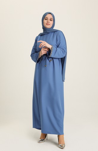 Baby Blue Hijab Dress 3296-11
