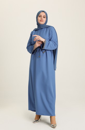 Babyblau Hijab Kleider 3296-11