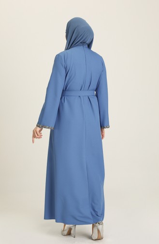 Babyblau Hijab Kleider 3296-11