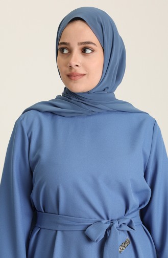 Baby Blue Hijab Dress 3296-11