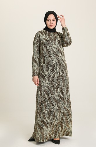 Grün Hijab Kleider 2023A-01