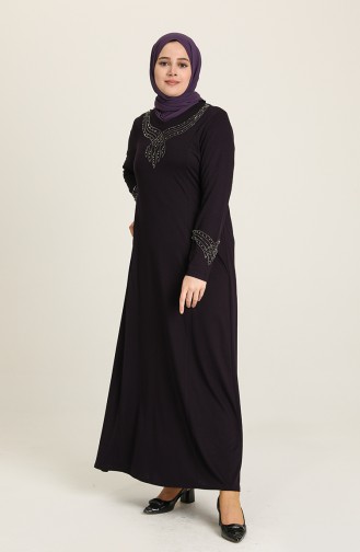Plum Hijab Dress 0002-03