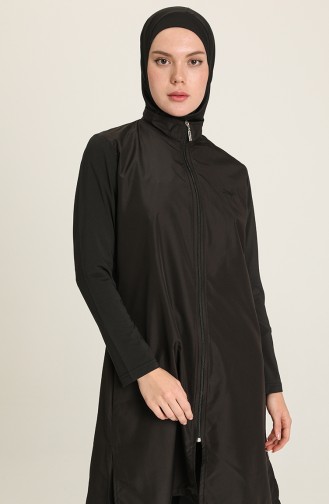 Schwarz Hijab Badeanzug 22400-01