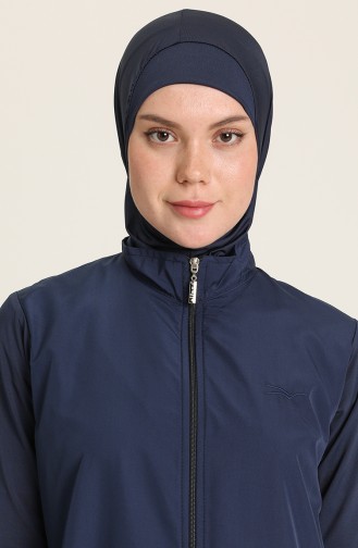 Dunkelblau Hijab Badeanzug 22400-02