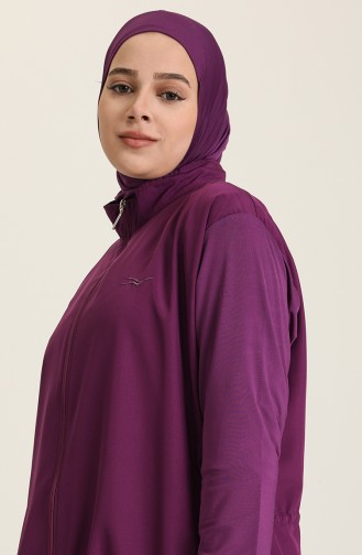 Aubergine Hijab Badeanzug 22400-04