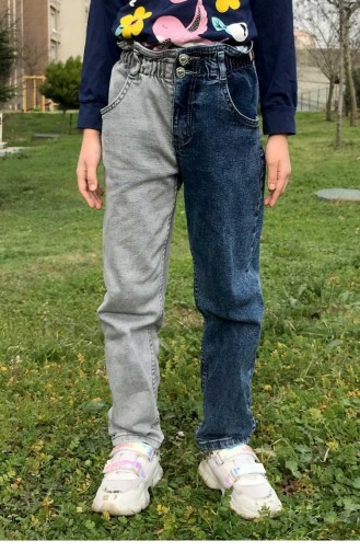 Dark Blue Jeans Children and Baby Pants 6015.Koyu Kot