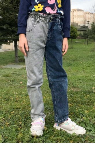 Dark Blue Jeans Children and Baby Pants 6015.Koyu Kot