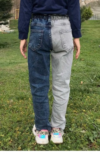 Dark Blue Jeans Children and Baby Pants 6015.Koyu Kot