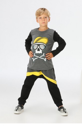 Skull Mode Pantolon T Shirt Erkek Çocuk Takım Mix