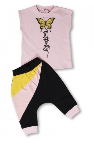 Pink Kinderkleding 22SUM-004.PEMBE-SİYAH