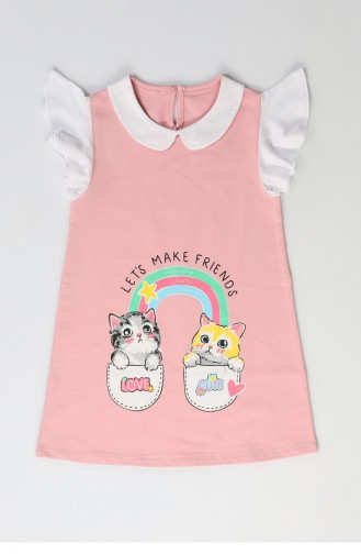 Best Friends Pembe Kız Elbise Pembe