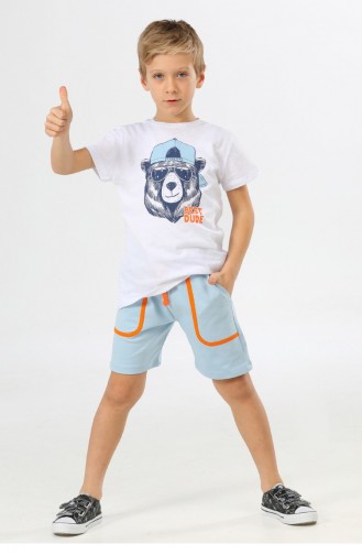 Vêtements Enfant Blanc 22SUM-025.RENKLİ