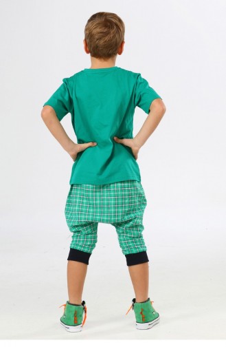 ملابس أطفال أخضر حشيشي 22SUM-062.RENKLİ