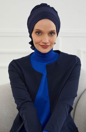 Navy Blue Ready to Wear Turban 58547