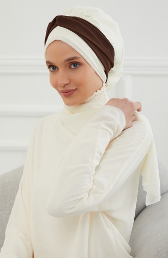 Cream Ready to Wear Turban 58589