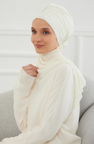 Creme Praktischer Turban 58640