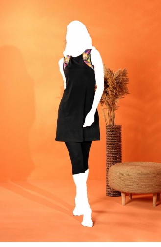 Maillot de Bain Hijab Noir 2438