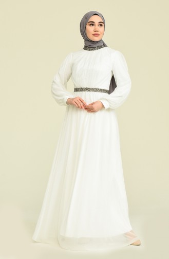 Habillé Hijab Blanc 5501-20