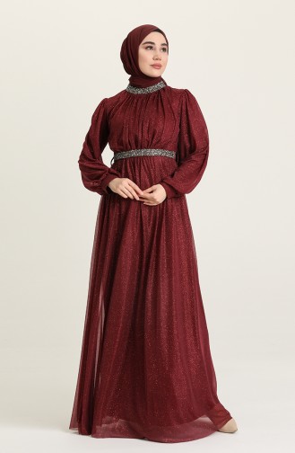 Habillé Hijab Bordeaux Foncé 5501-23