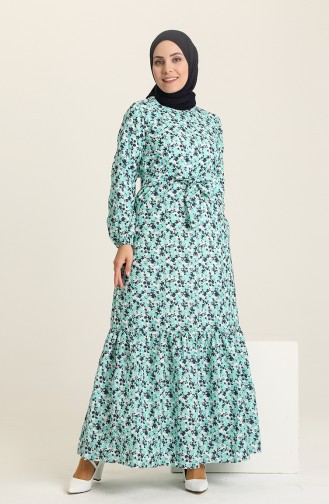 Mint Green Hijab Dress 0125-01