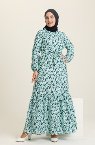 فستان أخضر فاتح 0125-01
