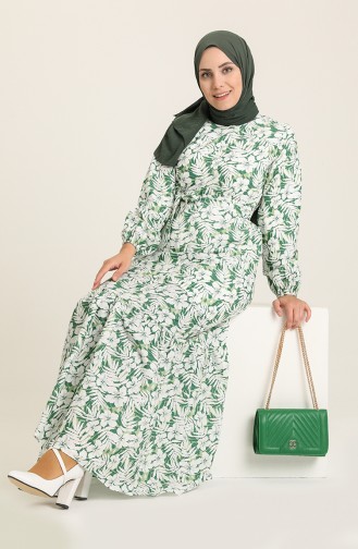 Khaki Hijab Kleider 0125B-01