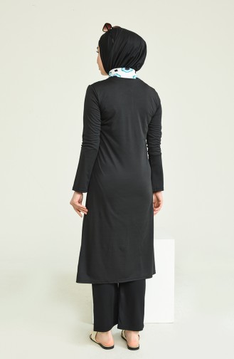 Maillot de Bain Hijab Noir 2214-01