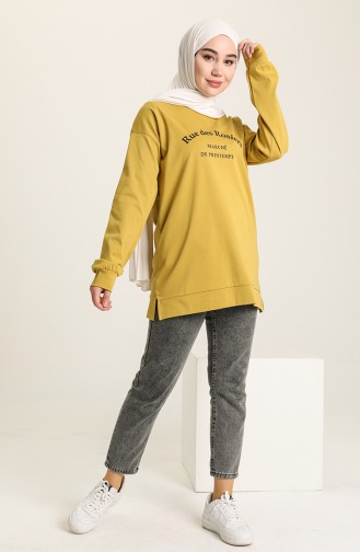 قميص رياضي أصفر خردل 10377-02