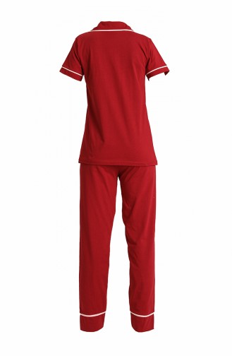 Claret red Pyjama 2183.Bordo