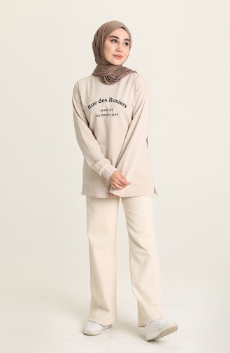 Cream Sweatshirt 10377-03