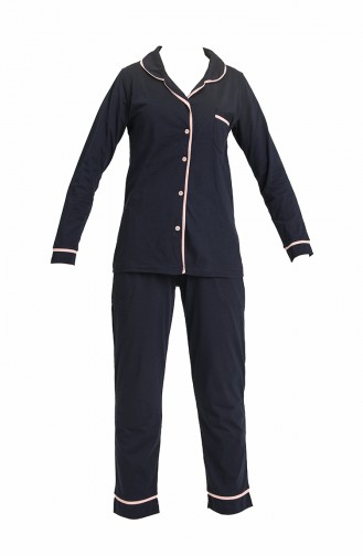 Dunkelblau Pyjama 2713-01