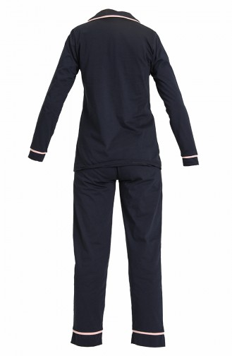 Dunkelblau Pyjama 2713-01