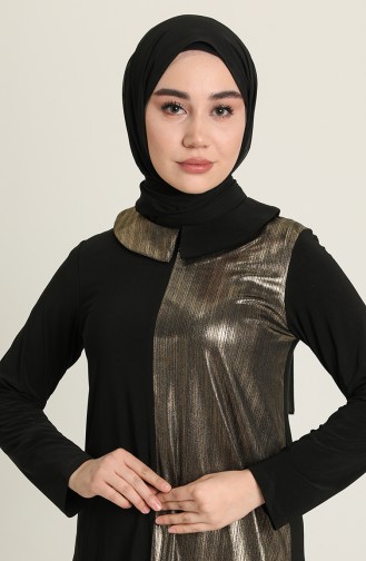 Sandy Tunik Pantolon İkili Takım 80037-02 Siyah Gold