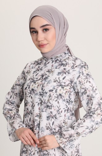 Desenli Tunik 5713-03 Bej