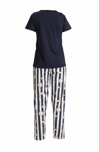 Navy Blue Pajamas 2817.Lacivert