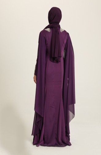 Lila Hijab-Abendkleider 8244-02