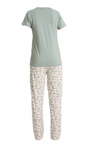 Wassergrün Pyjama 2992.Su Yeşili