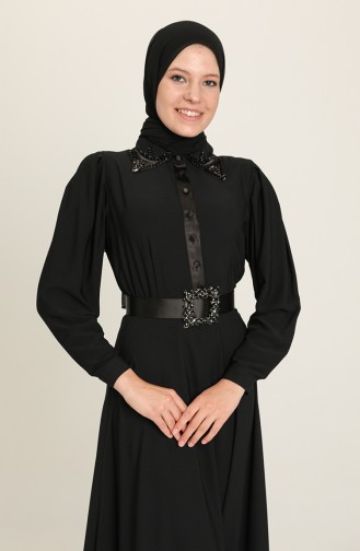 Black İslamitische Avondjurk 61738-07