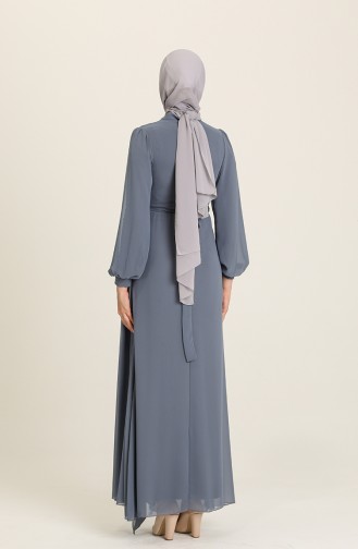 Anthrazit Hijab-Abendkleider 5711-01