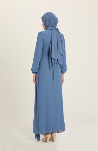 Indigo Hijab-Abendkleider 5711-03