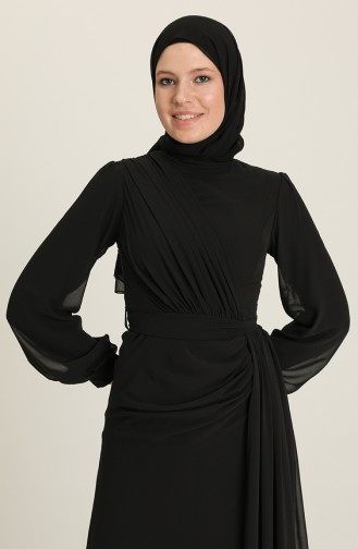 Black İslamitische Avondjurk 5711-05