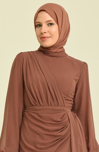 Braun Hijab-Abendkleider 5711-07