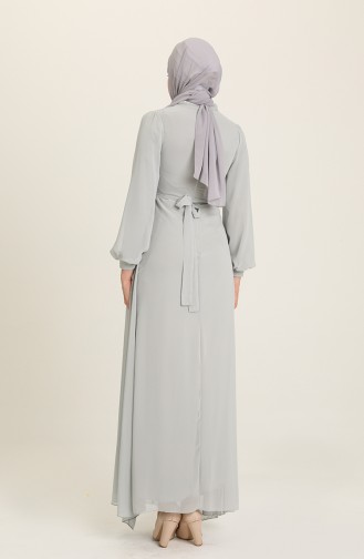 Grau Hijab-Abendkleider 5711-10