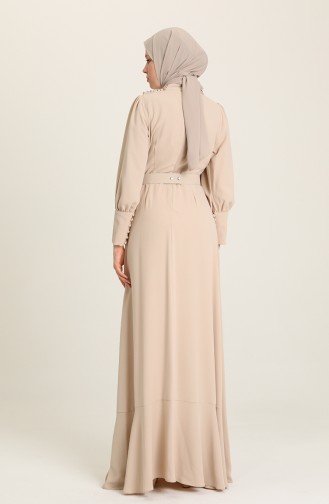 Habillé Hijab Beige 61732-01