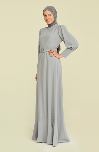 Grau Hijab-Abendkleider 61732-04